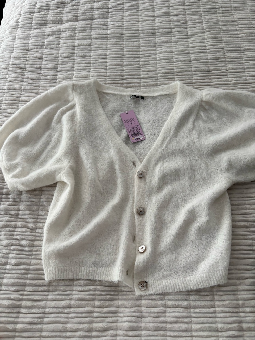 wild fable Off-White Textured Crew Sweater